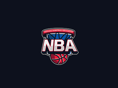 NBA Logo basketball brand branding creative design graphic idea lgo nba sports