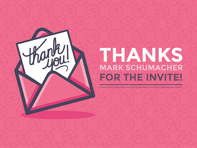 Hello Dribbble World! debut envelope handwritten thanks