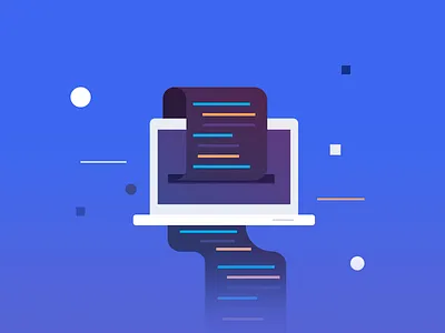 Front End Illustration code development end flat front gradient illustration