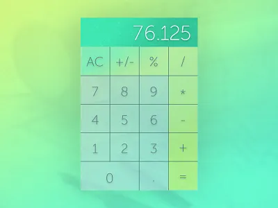 Daily UI Challenge 004 - Calculator calculator daily ui dailyui