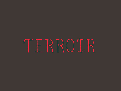 Terroir custom type lettering type