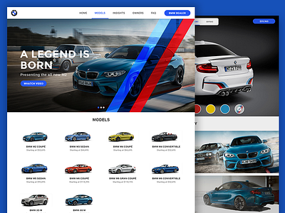 Bmw M Website Concept redesign concept e commerce redesign uxui web design