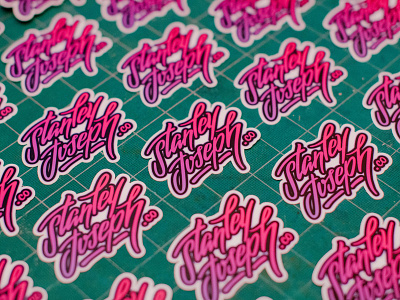 Stickers for stanleyjoseph.co brush lettering cool dope fuckyeah lettering logo logotype sexy sticker typography