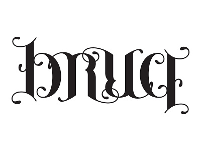Bruce Ambigram ambigram bruce hand lettering lettering type typography