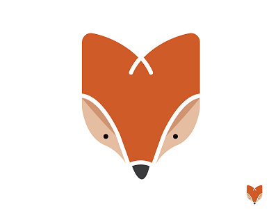 Fox Draft flat fox icon illustration logo orange