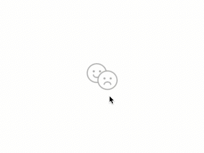 Good or Bad? animation concept experience icon rate smile