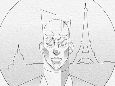 A Brother In Paris concept art illustration vector