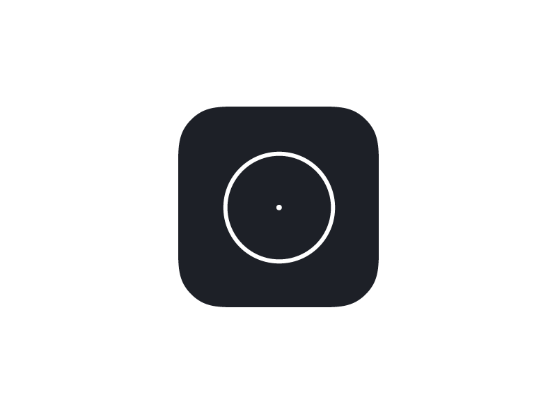 Example of Minimal Stopwatch iOS App Icon