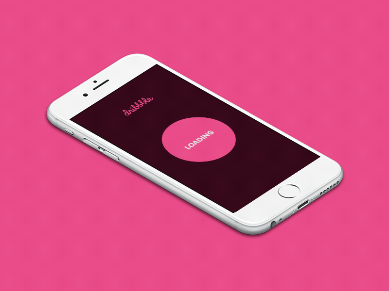 Preloader app dribbble isometry mobile motion pink preloader ui ux