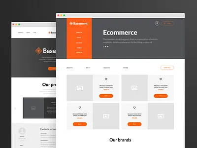 Free Sample - Basement Wireframe Kit: Corporate & Ecommerce base corporate ecommerce free kit ui wireframe