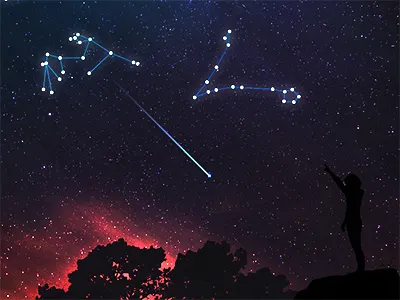 Starry Night (Early WIP) night shooting star signs sky space star signs stars