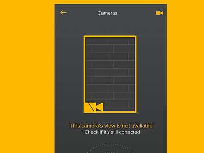 View not avaliable app camera view detail yellow