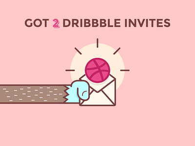 [OVER] 2 Dribbble Invites to give away arm ball draft dribbble dribbble invite hand invitation invite mail monkey yeti