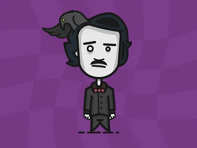 A Poe adobe author blue ion edgar allen poe illustrator poe poet purple