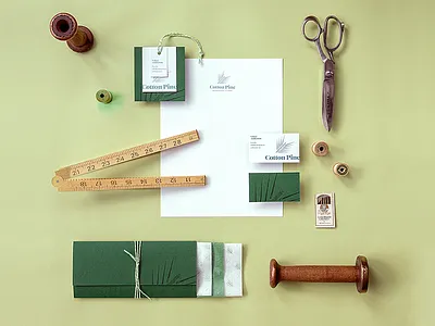 Cotton Pine Brand Collateral brand branding identity logo type typography wordmark