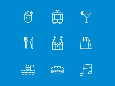 Icons for Zurich Tourism icons tourism zurich