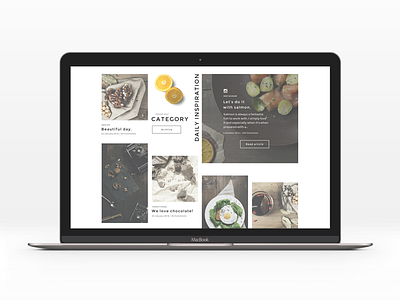 Food&Mood Category wall blog design food grid identity magazine minimal photo responsive set shooting web