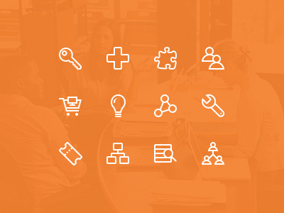 More Help Desk Icons bulb icon design icon set icons key line icons orange puzzle server spiceworks ticket wrench