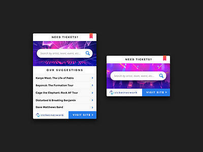 Ticket Search Widget