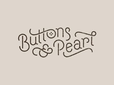 Buttons & Pearl ampersand buttons logo mono pearl type