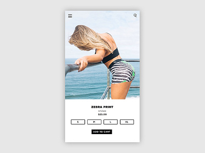 Zebra Print - PSD Mobile UI branding cart ecommerce logo mobile psd rebranding revamp saggin shop sketch ui