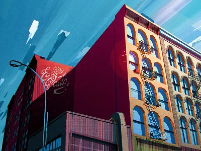 Tribeca architecture design drawing illustration nyc photoshop tribeca