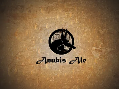 Anubis Ale Dribbble Post ale anubis beer black dog golden logo microbrew vector