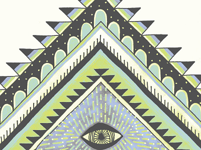 Eye see u drawing geometric illustration pattern pattern design pen and ink textile design tribal watercolor