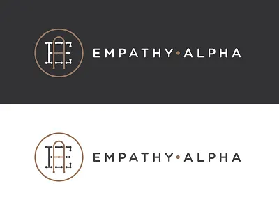 Empathy Alpha Logo Option branding clean gold identity ligature logo monogram typography