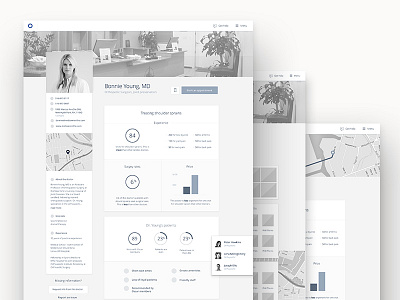 Doctor Profile Wireframes doctor healthcare profile wireframe