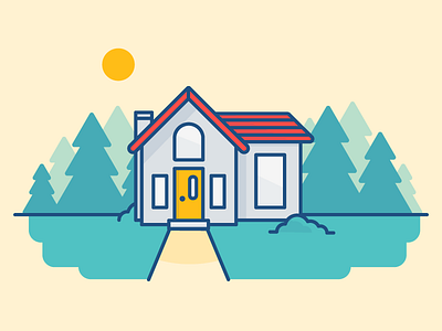 Agile House atlassian cute forest house illustration trees