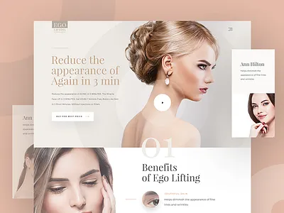Ego Lifting Landing Page beauty color girl landing page lp one page ui ux