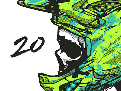Sneaky Peeky 20 mountain biking skull t shirt