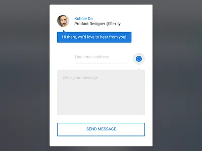 Flex.ly Contact Form (Emotional Design) chat contact contact form emotion emotional design flex.ly flexly form modal ui ux
