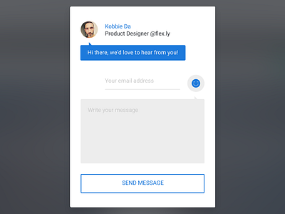 Flex.ly Contact Form (Emotional Design) chat contact contact form emotion emotional design flex.ly flexly form modal ui ux