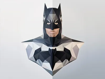 NANANANANANANANA... batman dark knight illustration lowpoly