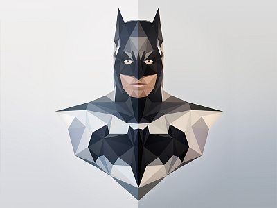 NANANANANANANANA... batman dark knight illustration lowpoly