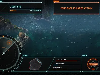 Naval HUD futuristic game hud naval scifi ui