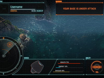 Naval HUD futuristic game hud naval scifi ui