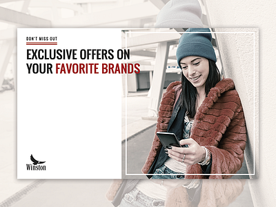Winston Splash Screen advertisement web banner web design