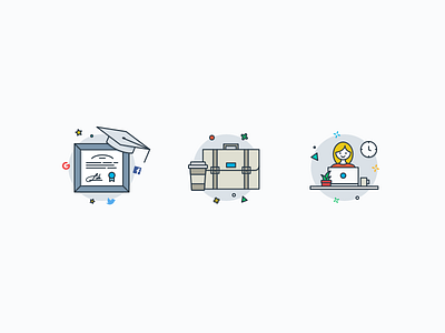 Nanodegree Icon Set 2 icon illustration learning udacity