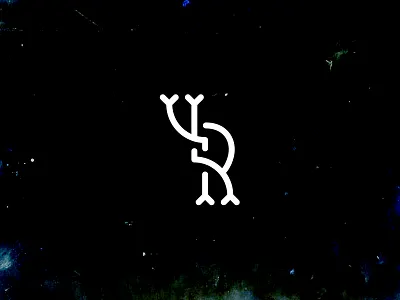 Monogram Ol Skool VR lettering line logo mark monogram thc