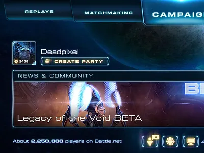 Old Starcraft Menu Fan Redesign game menu redesign scifi starcraft ui