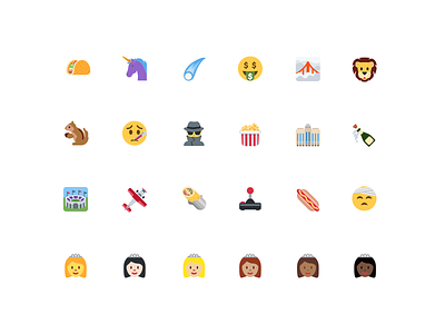 Twemoji 2.0 burrito emoji faces fog hot dog joystick lion open source popcorn taco twitter unicorn