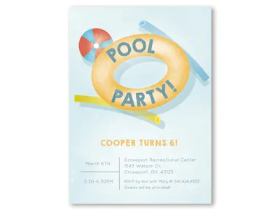 Pool Party Invitation invitation party invite pool party