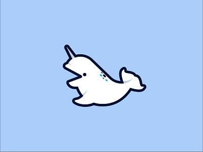 Narwhal concept design illustration logo narwhal whale