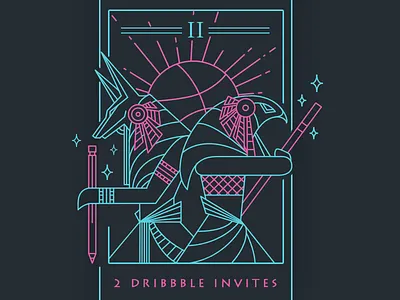 Dribbble Invite x2 card dribbble egypt invite