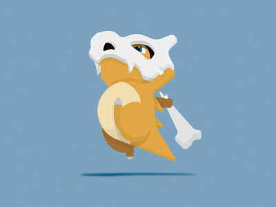 Cubone action animal blue bone brown character cute dragon pokemon skeleton skull