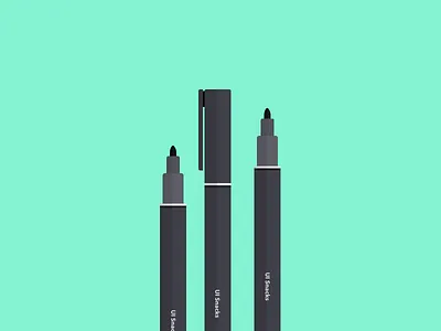 Permanent Marker drawing flat icon illustration marker pen permanent