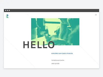 Extremely minimal homepage (Desktop) case design desktop duo duotone homepage minimal studies tone web